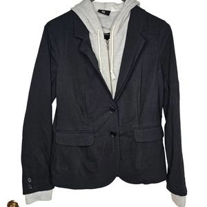 BDG Faux Blazer Hoodie Jacket Medium Women's Black